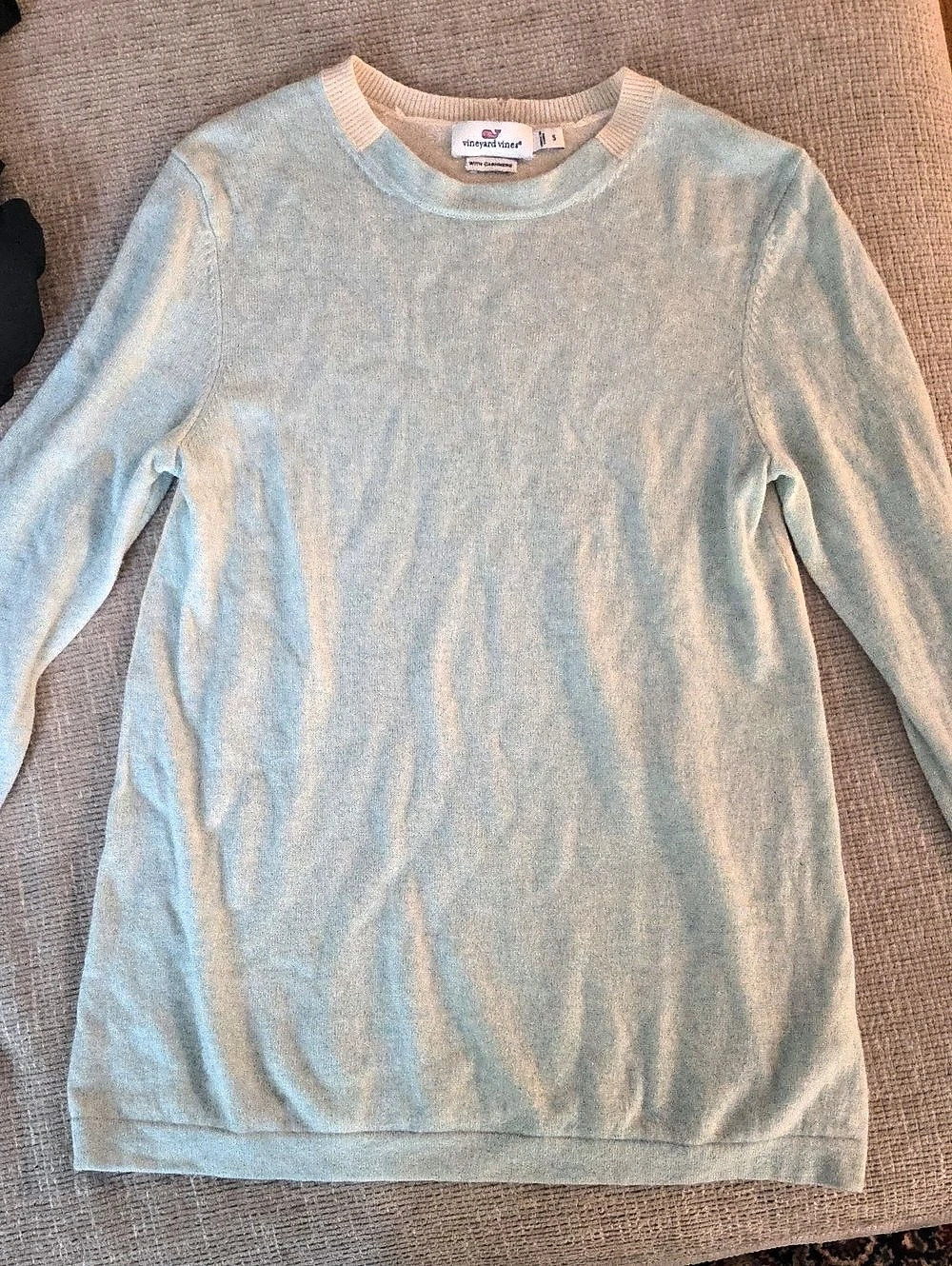vineyard vines Cashmere Crewneck Sweater Blue Small
